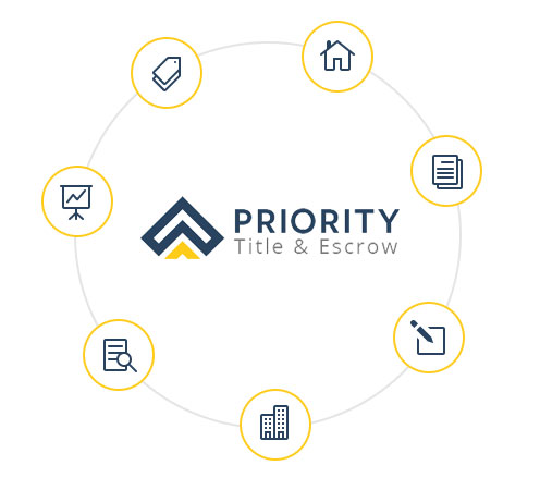 priority title logo with icon graphics