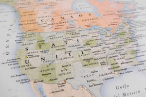 stock photo us map wide